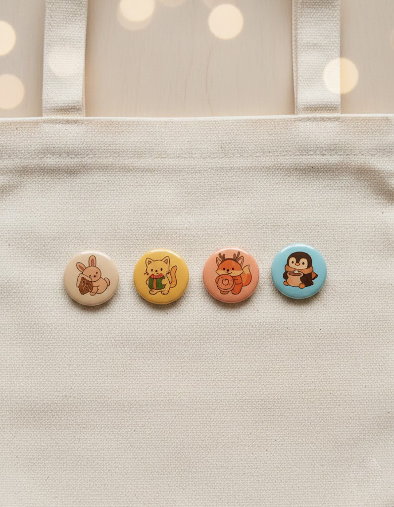 Набор значков «Зимние друзья» — милые аксессуары для создания праздничного настроения — фото 3