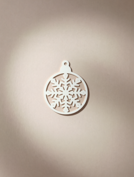 Волшебный набор ёлочных подвесок «Снежинка в хрустальном шаре» - украшение для создания зимней сказки — фото 2