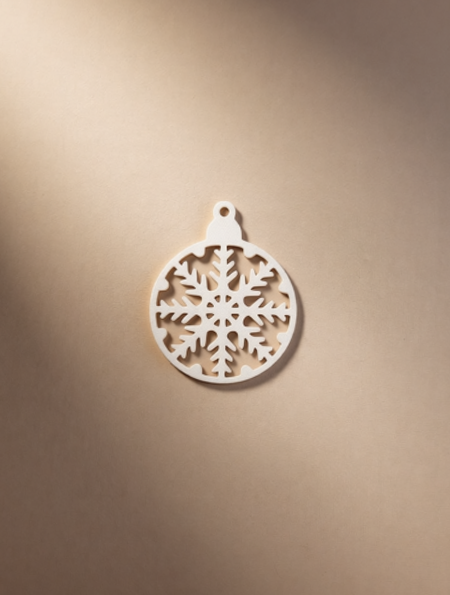 Волшебный набор ёлочных подвесок «Снежинка в хрустальном шаре» - украшение для создания зимней сказки — фото 5