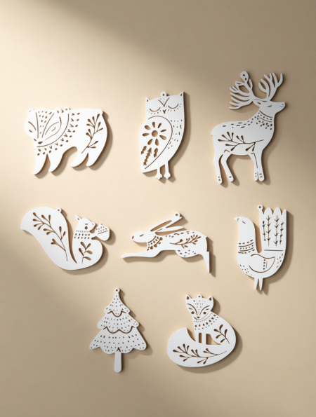 Ёлочные подвески «Сказки Зимнего Леса» — волшебные орнаменты для создания новогоднего настроения — фото 7