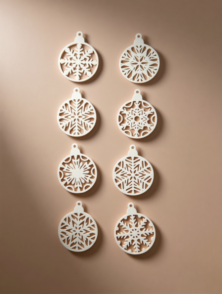 Волшебный набор ёлочных подвесок «Снежинка в хрустальном шаре» - украшение для создания зимней сказки