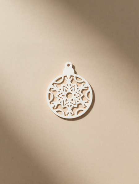 Волшебный набор ёлочных подвесок «Снежинка в хрустальном шаре» - украшение для создания зимней сказки — фото 4