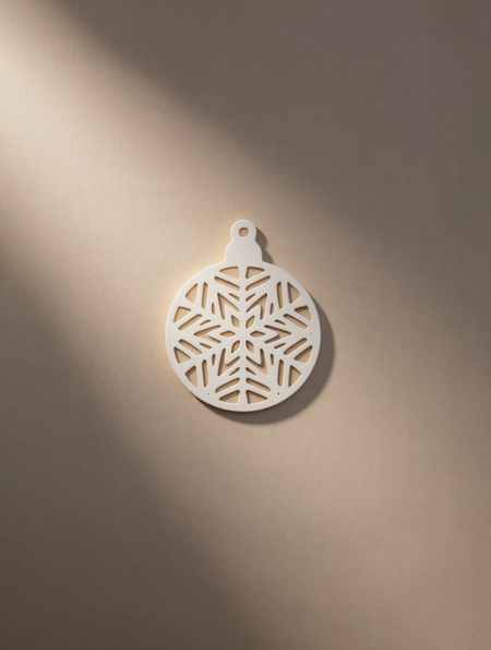 Волшебный набор ёлочных подвесок «Снежинка в хрустальном шаре» - украшение для создания зимней сказки — фото 6