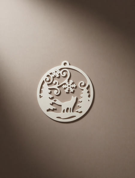 Ёлочная подвеска «Лиса» из набора «Сказки Зимнего Леса» – волшебный акцент для новогоднего убранства