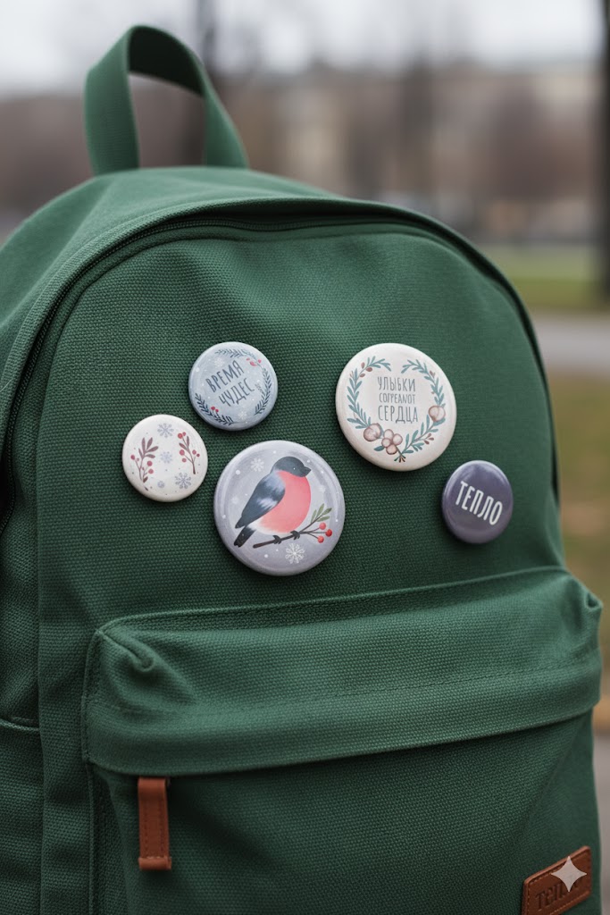 Набор значков "Тепло зимних дней" — фото 3